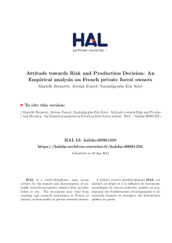 Attitude towards Risk and Production Decision: An Empirical