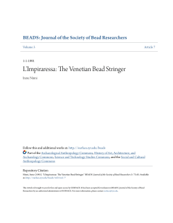 L`Impiraressa: The Venetian Bead Stringer
