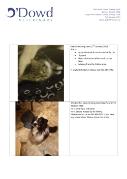 Katie is missing since 27th January 2014. She is