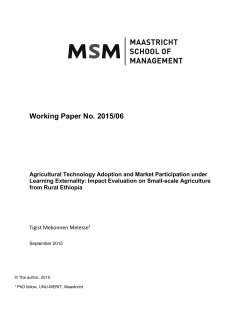 Impact Evaluation on Small-scale Agriculture from