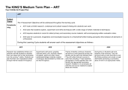 The KING`S Medium Term Plan &ndash; ART