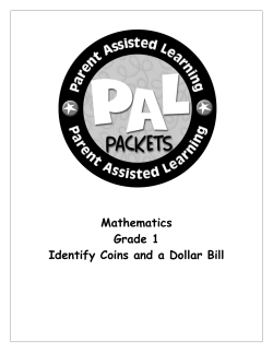 Mathematics Grade 1 Identify Coins and a Dollar Bill