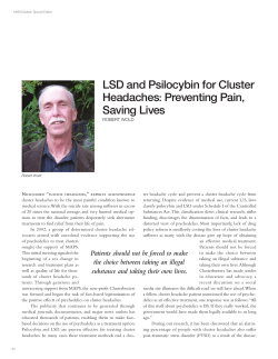 LSD and Psilocybin for Cluster Headaches