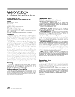 Gerontology - San Diego State University