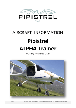 Pipistrel Alpha Trainer info pack PDF