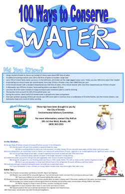 100 Ways to Conserve Water