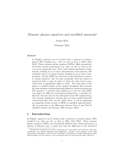 Measure phrase equatives and modified numerals