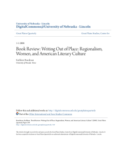 Book Review: Writing Out of Place: Regionalism, Women, and