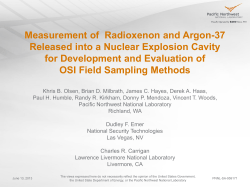 Measurement of Radioxenon and Argon