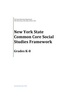 New York State Common Core Social Studies Framework