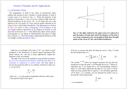 Fermat`s Principle and Its Applications