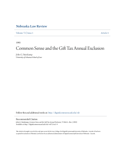 Common Sense and the Gift Tax Annual Exclusion