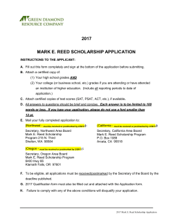 2017 Mark E Reed Application - Green Diamond Resource Company
