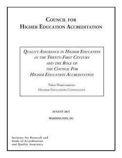 Quality Assurance in Higher Education in the Twenty