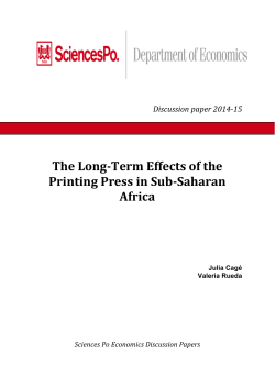 The Long-Term Effects of the Printing Press in