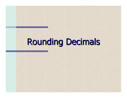 Rounding Decimals - Effingham County Schools