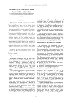 Consequences of overgrazing and