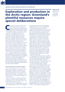 Exploration and production in the Arctic region: Greenland`s plentiful