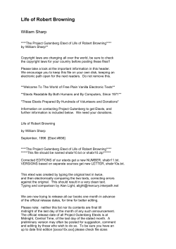 Life of Robert Browning