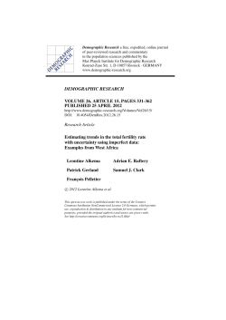 Estimating Trends in the Total Fertility Rate with