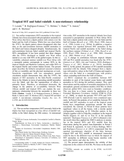 Tropical SST and Sahel rainfall: A nonstationary relationship