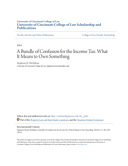 A Bundle of Confusion for the Income Tax