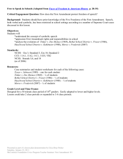 Free to Speak in Schools