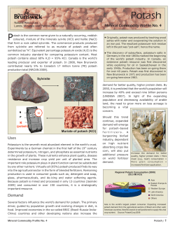 Potash - Government of New Brunswick