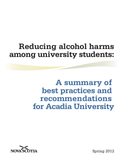 Reducing Alcohol-Related Harms