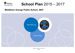 School Plan 2015 – 2017 - Middleton Grange Public School