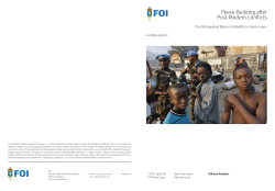 Peace-Building after Post-Modern Conflicts