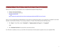 How To Close a Change Request (CRQ) Using Remedy Change