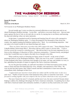 Letter from Dan Snyder