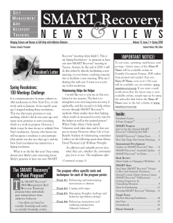 Spring 2009 - SMART Recovery