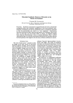 Microbial Symbiosis: Patterns of Diversity in the Marine