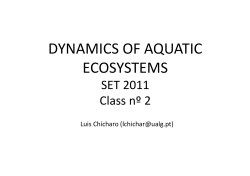 dynamics of aquatic ecosystems