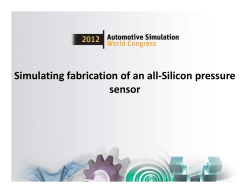 Simulating fabrication of an all-Silicon pressure sensor