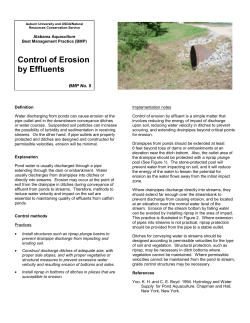 Control of Erosion by Effluents