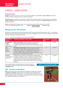 CHAPTER 1 – ENERGY SYSTEMS