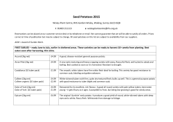 RHS Wisley Plant Centre - Seed potatoes list for 2015