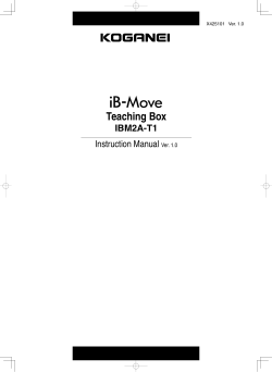 iB-Move Teaching Box Instruction Manual