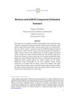 Returns and GARCH Component Estimated Variance