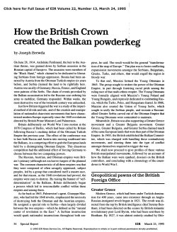 How the British Crown Created the Balkan Powderkeg