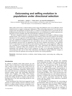 Outcrossing and selfing evolution in populations under directional