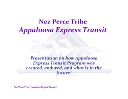 Nez Perce Tribe Appaloosa Express Transit