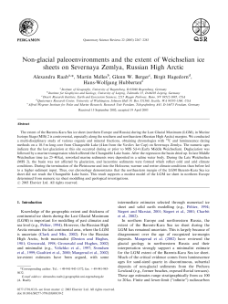 Non-glacial paleoenvironments and the extent of Weichselian ice