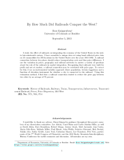 By How Much Did Railroads Conquer the West?