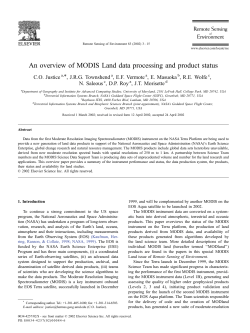An overview of MODIS Land data processing and product status