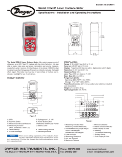 Model DDM-01 Laser Distance Meter