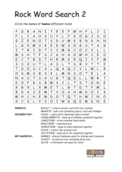 Rock Word Search 2